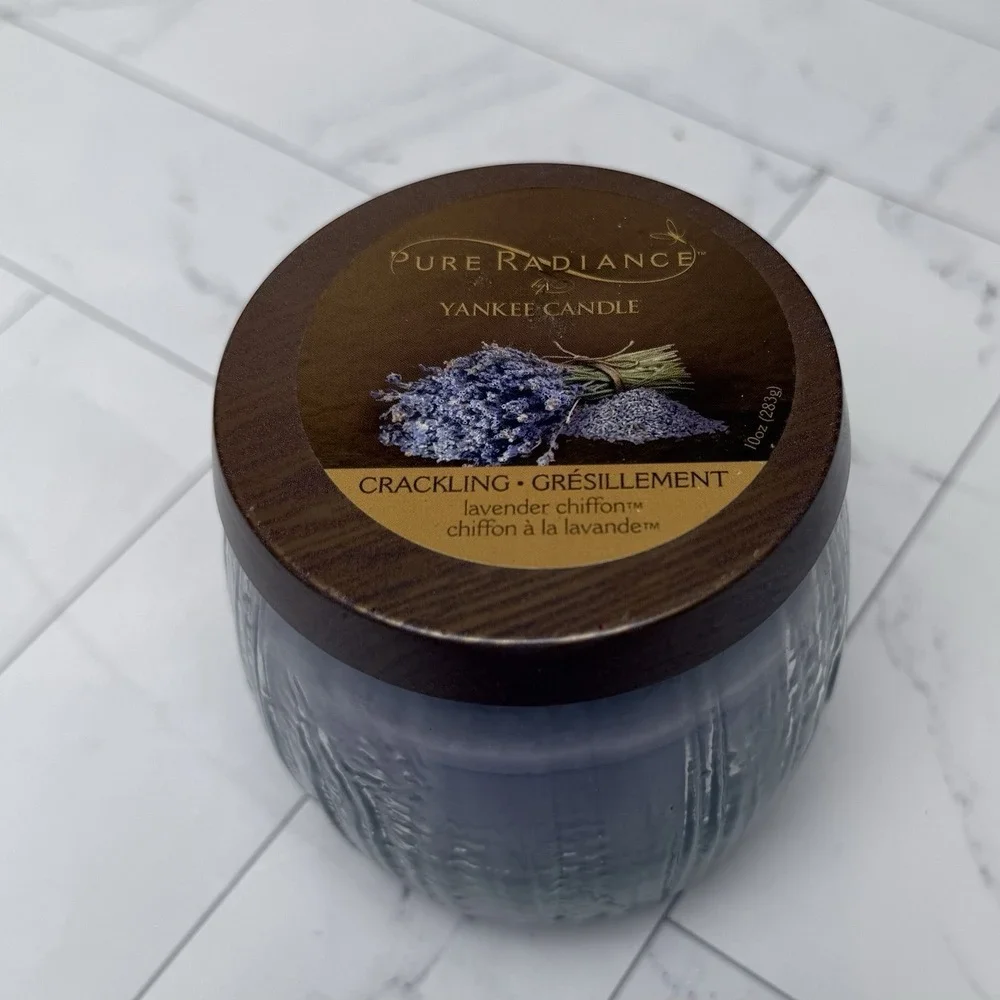 Yankee Candle Pure Radiance Crackling Lavendar - 10 Ounces